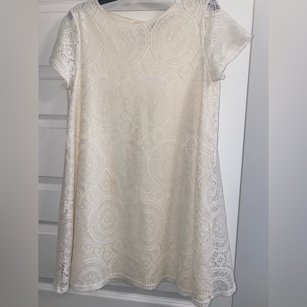 ASOS Cream Lace Midi Dress